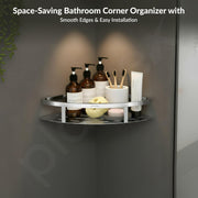 Plantex 304 Stainless Steel Corner/Bathroom Shelf/Kitchen Shelf/Wall Mount - Pack of 2 (Chrome,9x9 Inches)