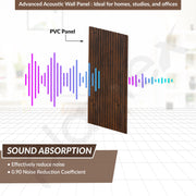 Plantex Louvers Panel/3d PVC Wall Panel for Interior Walls DÃ©cor/Eco-Friendly Fluted Panels for Walls - Pack of 3,Covers - 30 Sq. Ft (Espresso Brown-12 Inch x 10 Ft)