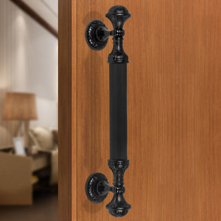 Plantex Heavy Duty Main Door Handle - 15-Inch Pull Push Handle for Home Decor - Pack of 1 (320-Black Finish) - 3 Years Warranty