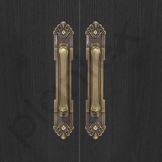 Plantex 8 Inch Heavy Duty Main Door Handle/Pull Push Handle for Main Door Home & Hotel /3 Years Warranty Pack of 2 (294, Brass Antique Finish)