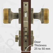 Plantex Stainless Steel Door Lock/Heavy Duty Main Door Knob Lock With 3 Keys/Mortise Door Lock For Home/Office/Hotel-(Pvd Gold&Ba)