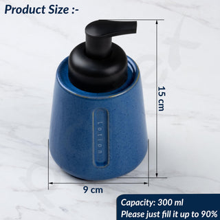 Plantex Ceramic Soap Dispenser for Washbasin/Hand Soap Dispenser/Soap Dispenser for Kitchen/Bathroom Accessories - Pack of 1