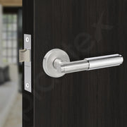 Plantex Bathroom Door Lock/Heavy Duty Door Lock for Bathroom & Balcony/Mortise Keyless Locks for Bathroom/Store Room/Balcony/with Baby Latch (603 -  Chrome & Satin White)