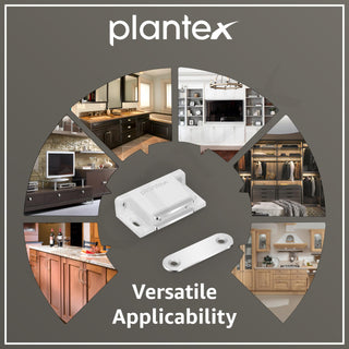 Plantex Door Catcher/Door Magnet for Cabinet/Cupboard/Wardrobe/Door Closer Magnet for Home/Office - Pack of 8 (White)