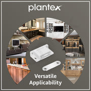 Plantex Door Catcher/Door Magnet for Cabinet/Cupboard/Wardrobe/Door Closer Magnet for Home/Office - Pack of 6 (White)