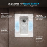 Plantex Indian Toilet with Flush Tank/Ceramic Squating Pan/Flushing Cistern for Bathroom/Indian Commode with 8 ltr. Capacity Flush Tank - Combo (White)