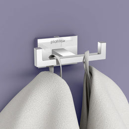 Plantex 304 Grade Stainless Steel Robe Hook/Cloth Hanger/Robe Hooks for Bathroom/Hooks for Wall/Bathroom Accessories - Chrome (Benz)