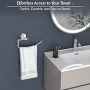 Plantex 304 Grade Stainless Steel Towel Hanger for Wash Basin/Towel Ring for Bathroom/Towel Holder/Napkin Hanger/Bathroom Accessories - Oreo (Chrome)