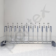 Plantex Stainless Steel Thali Stand/Dish Rack Kitchen Cabinet/Plate Stand for Modular Kitchen/Tandem Box Accessories - 10 Sections (Chrome/Pack of 1)