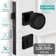 Plantex Triple Security Door Lock for Home/Main Door Lock Set with 3 Years of Warranty/Mortise Lock for Door with Brass Lock Body & Cylinder (Black)