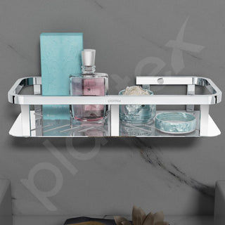 Plantex Stainless Steel 304 Grade Shelf for Bathroom/Storage Organizer for Bathroom/Kitchen Rack - Bathroom Accessories - Pack of 1 (12x5 Inch, Chrome)
