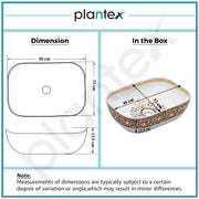 Plantex Table Top Wash Basin For Bathroom/Designer Ceramic Basin/Countertop Vessel Sink Basin - Indo-European Collection (18 x 13 x 5 Inch)