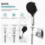 Plantex ABS Hand Shower for Bathroom/3 Mode Multifunctional Shower/Rectangle Hand Shower Without Hose Pipe for Home/Hotel - (Chrome, H-XM95)
