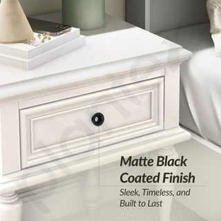 Plantex Knobs for Drawers/Round Drawer Knobs for Cabinets/Pull-Push Knob for Kitchen/Bedroom Drawer - Pack of 3 (Black)