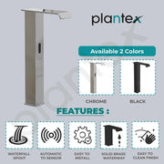 Plantex Sensor Tap for Washbasin/Pure Brass Automatic Touchless Basin tap/Pillar Tap for Wash Basin/Tap for Basin - (Chrome)