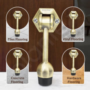 Plantex Door Stopper for Main Door/5-Inch Stopper with Rubber Grip/Stoppers for Wooden Door/Stops for Door â€“ Pack of 4 (Brass Antique)