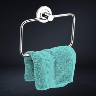 Plantex Stainless Steel Towel Ring for Bathroom/Wash Basin/Napkin-Towel Hanger/Bathroom Accessories (Chrome-Rectangular) - Pack of 3