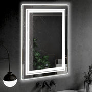 Plantex LED Mirror for Bathroom with 3 Tone/Designer Mirror for Living Room/Bedroom/Dressing Room - Rectangle Shape (18 X 24 Inch)