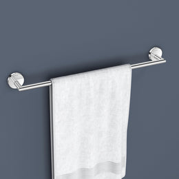 Plantex 304 Grade Stainless Steel Single Towel Rod/Towel Hanger for Bathroom/Towel Bar/Towel Stand/Bathroom Accessories - Oreo (Chrome)