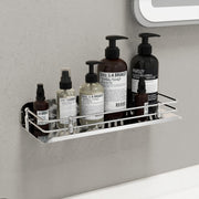 Plantex Bathroom Shelf for Wall/Stainless Steel Bathroom Shelf with Railings/Storage Organizer/Bathroom Accessories Set(12 inches, Chrome)