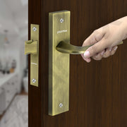 Plantex Heavy Duty Door Lock ÃƒÂ¢Ã¢â€šÂ¬Ã¢â‚¬Å“ Bathroom Door Lock/Mortise 8inch Keyless Plate Handle Set for Home/Bathroom/Store Room/Balcony/Office with Baby Latch (8105, Brass Antique)
