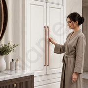 Plantex Aluminium Cabinet Handle/600mm Wardrobe Handle for Home/Cupboard Door Pull-Push Handles for Office - Pack of 1 (Rose Gold)