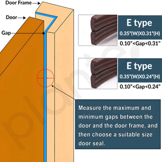 Plantex Window Seal Tape for Perimeter/Door Strip/DIY 3M Self Adhesive/Soundproof & Weatherproof Strip - Pack of 3 (E Shape, 18Feet, Brown)