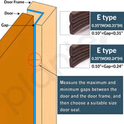 Plantex Window Seal Tape for Perimeter/Door Strip/DIY 3M Self Adhesive/Soundproof & Weatherproof Strip - Pack of 2 (E Shape, 18Feet, Brown)