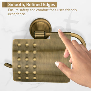 Plantex 304 Grade Stainless Steel Toilet Paper Roll Holder/Toilet Paper Holder/Tissue Paper Roll Holder for Bathroom Accessories - Niko (Brass Antique)