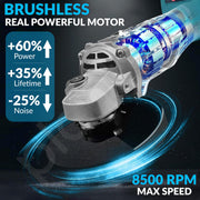 Plantex 21V Cordless Angle Grinder Machine with Battery and Charger/Load Speed 8500rpm/Grinding Tool/Brushless Motor - (Blue & Black)