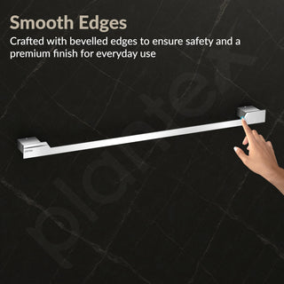 Plantex Towel Rod for Bathroom/304 Grade Stainless Steel Towel Hanger/24 inch Towel Holder/Bathroom Accessories - Pack of 1 (Tesla - 2704, Chrome)