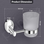 Plantex Tumbler Holder for Bathroom/304 Grade Stainless Steel Toothbrush Stand/Bathroom Accessories - Oreva (Chrome)