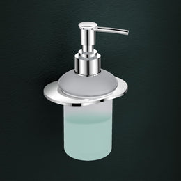 Plantex Pure Brass Liquid Soap Dispenser/Smero Hand Wash Dispenser for Kitchen/Shampoo Dispenser/Bathroom Accessories - Aqua (Chrome)