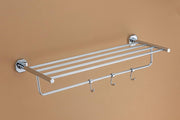 Plantex Nipron 304 Grade Stainless Steel Towel Rack for Bathroom/Double Soap Holder/Napkin Ring/Bathroom Accessories - Chrome