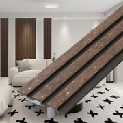 Plantex Wall Panels/Louvers Panel for Wall 8 Feet/Charcoal Panel for Interior Wall Decor/3D Wall Panel - Pack of 10 Covers - 30 Sq. Ft,, Size-5 Inch x 8 Feet (Cocoa Wooden)