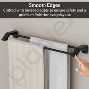 Plantex Space Aluminium Dual Towel Rod For Bathroom/Towel Holder/Towel hanger/Towel Stand/Bathroom Accessories Set(971, Black)