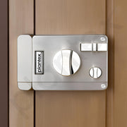 Plantex Heavy Duty Night Latch Door Lock with Key & Knob for Main Door/Twinbolt Lock for Home,Hotel,Office/Deadbolt lock with 5-Years Warranty (Satin White & Chrome)