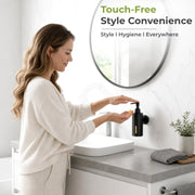 Plantex Liquid Soap Dispenser for Bathroom/Stainless Steel Shampoo Dispenser/Round Hand wash Dispense/Bathroom Accessories - Pack of 1 (Black)