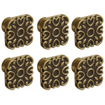 Plantex Knobs for Drawer/Square Drawer Knobs/Knobs for Cabinets/Pull-Push Knobs for Kitchen/Bedroom Drawer - Pack of 6 (DTK-299, Brass Antique)