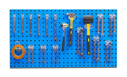 Plantex Metal Pegboard For Garages/Tool Organizer For Workshop/Tool Storage Board/Hanging Tool Pegboard – 100 X 50 Cm, Hanging Shelves