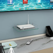 Plantex Glass Setup Box Stand Wall Mounted/Glass Shelf/Wall Shelf Rack/Wall Mount Holder with Wall Brackets (12 X 9 Inch)