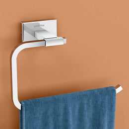 Plantex Stainless Steel Napkin Holder for Wash Basin/Towel Hanger for Bathroom/Hand Towel Holder/Bathroom Accessories - Nexa (Chrome)
