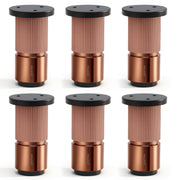 Plantex 3 Inch Sofa Leg for Bed Furniture/Aluminium Sofa Leg for Table/Support Legs/Furniture Leg - Pair of 3 (6 Piece) (DTS-77,Rose Gold)