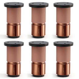 Plantex 3 Inch Sofa Leg for Bed Furniture/Aluminium Sofa Leg for Table/Support Legs/Furniture Leg - Pair of 3 (6 Piece) (DTS-77,Rose Gold)