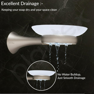 Plantex Smero Pure Brass Soap Holder for Bathroom and Kitchen/Soap Stand/Soap Dish/Soap Case/Bathroom Accessories - Effect (Satin Matt)