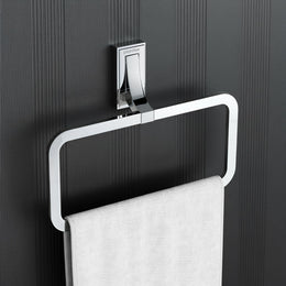 Plantex Towel Ring for Bathroom/Pure Brass Towel Holder/Towel Stand/Towel Hanger/Bathroom Accessories - Pack of 1 (APS-RTO-05, Chrome)