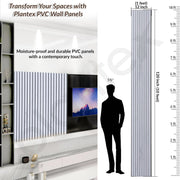Plantex Wall Panel/PVC Louver Panel for Wall with Size - 12 Inch x 10 Ft/Durable, Lightweight, and Stylish Panels for Office/Hotel/Ideal for Walls & Ceilings - Pack of 1 (White and Black, 5030)