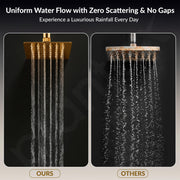 Plantex Stainless Steel Overhead Shower 4 x 4 inch with Water-Saving Technology/High pressure Rain Shower Head without Arm/Bathroom Shower -(Ultra Slim-PVD Gold)
