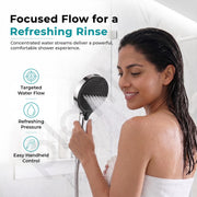 Plantex ABS Hand Shower for Bathroom/3 Mode Multifunctional Shower/Rectangle Hand Shower Without Hose Pipe for Home/Hotel - (Chrome, H-XM95)