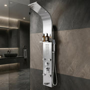 Plantex Shower Panel/6 in 1 Shower System/304 Grade Stainless Steel Handshower with Waterfall Outlet/Tub Spout/Body Massage Spray With Hot &cold Mixer- (1015, Chrome)